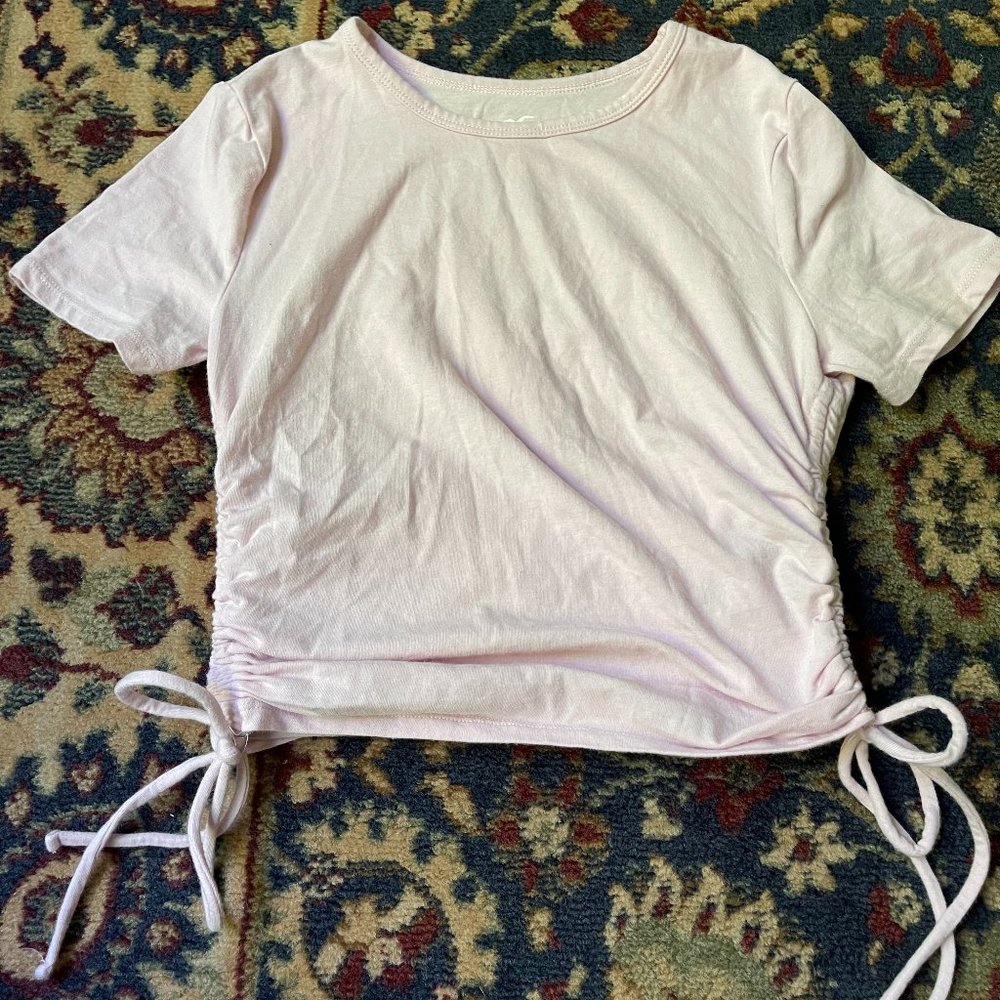 Pink Side Cinch Hollister Top
